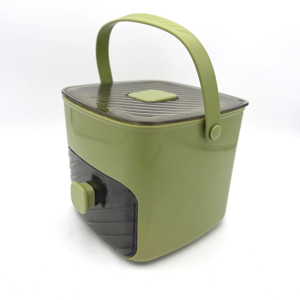 Press Type 48 Grid Ice Cube Tray Storage Bin Set Green Portable‎ Handle Drawer